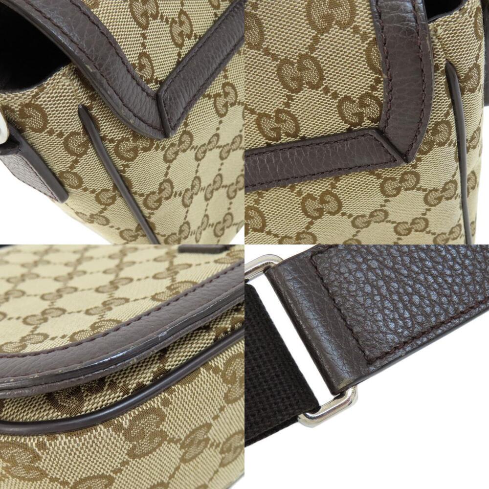 Gucci GG leather Messenger Canvas Bag beige brown monogram - Picture 8 of 11